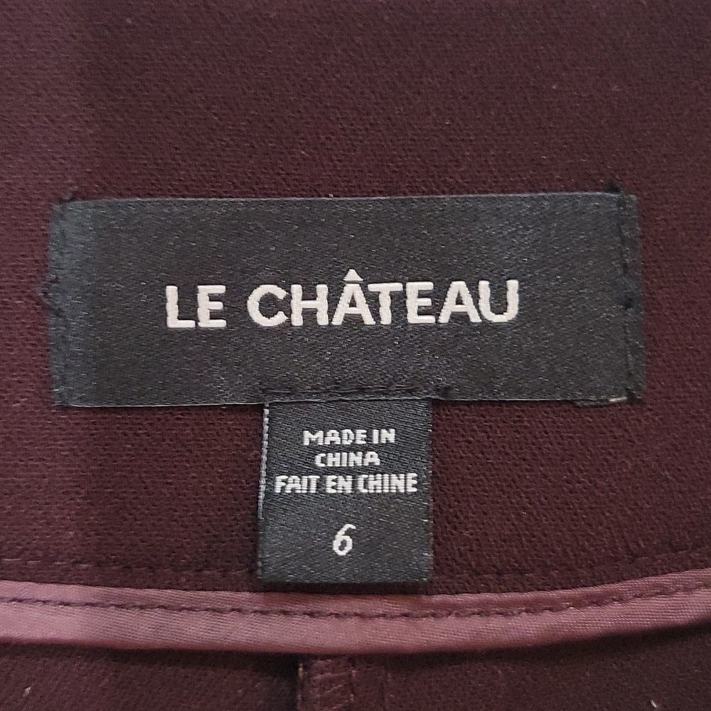 NWT Le Chateau Wide Leg Trousers in Deep Burgandy - Picture 5 of 7